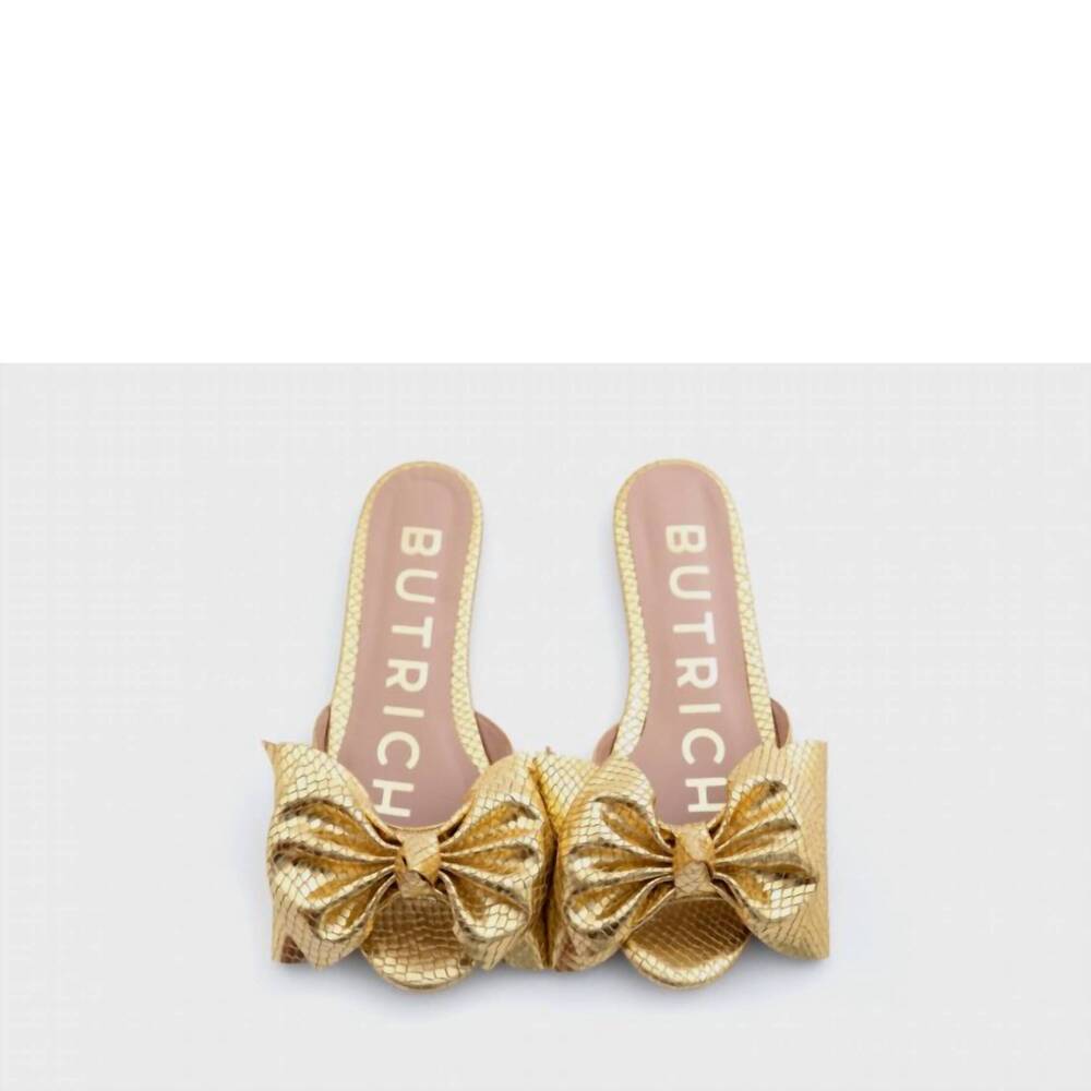 NEW BUTRICH women's irina slide sandal in gold